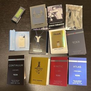 Paco rabanne ysl dolce gabbana tumi parfum set prada new